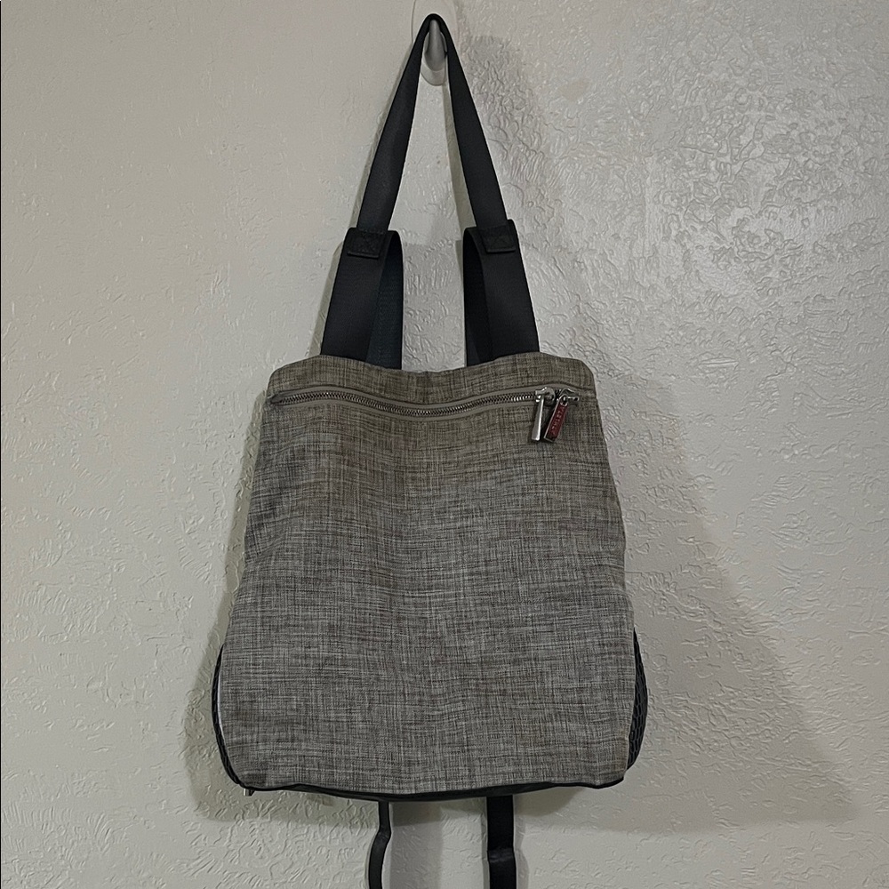 Athleta Gray Backpack with Black Straps